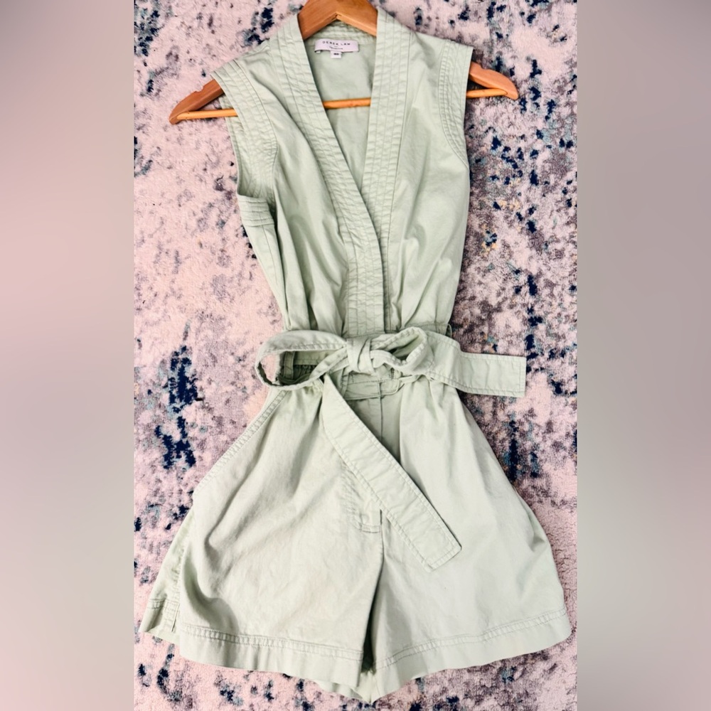 Derek Lam Collective Mahina Utility Romper, Light Green Size 40 (US 4) - Picture 5 of 12